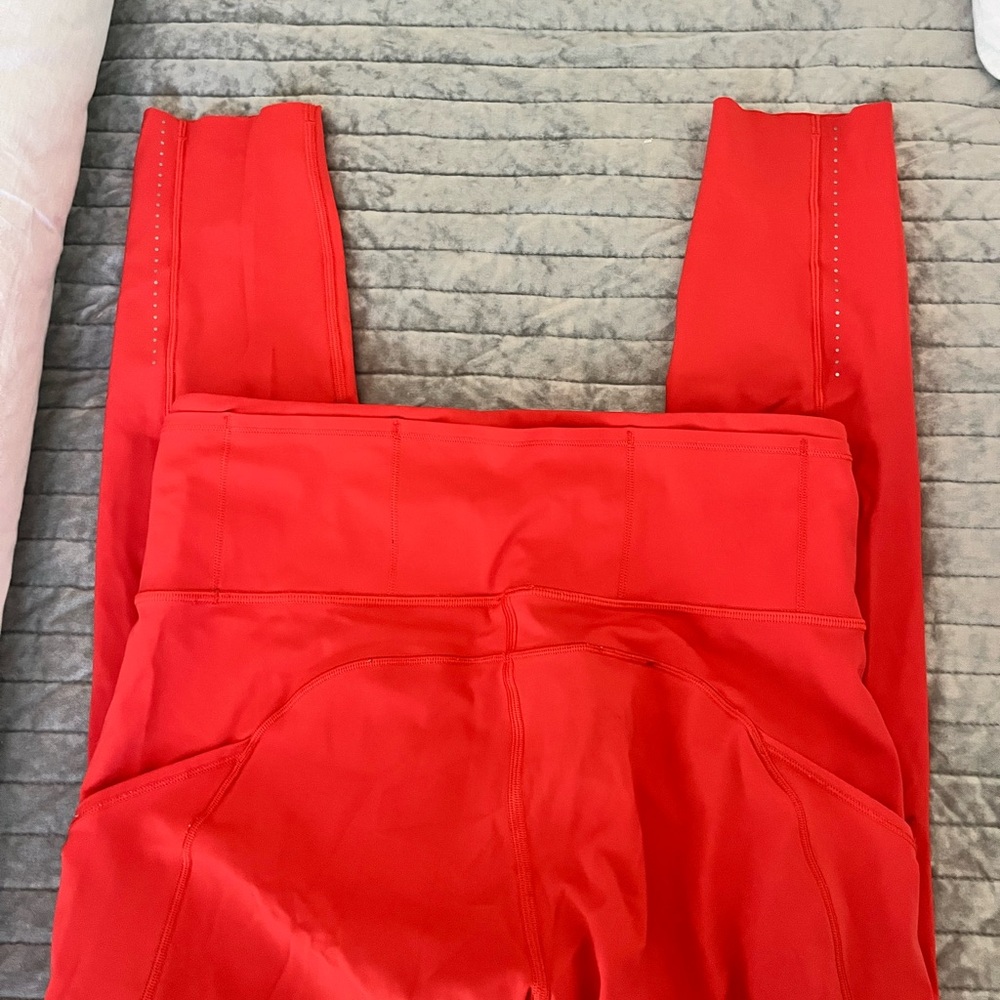 Fast and Free High-Rise Tight Orange Leggings 7/8